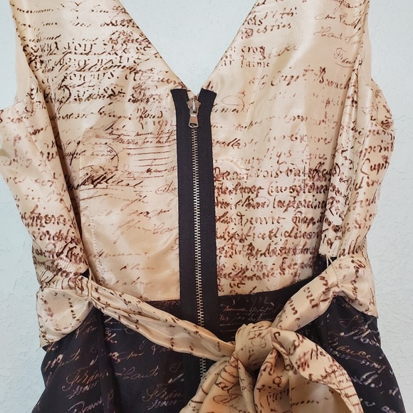 BCBGMAXAZRIA Silk Tie Waist Sleeveless Top - Picture 3 of 7